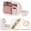 imageBAGAIL Clear Bag Stadium Approved Crossbody Shoulder Messenger Clear Purse with Adjustable StrapWhite