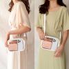 imageBAGAIL Clear Bag Stadium Approved Crossbody Shoulder Messenger Clear Purse with Adjustable StrapWhite