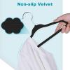 imageBAGAIL Kids Velvet Hangers 11 Inches Childrens Clothes Hangers NonSlip Baby Hangers for InfantToddler Ivory50packBlack