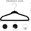 imageBAGAIL Kids Velvet Hangers 11 Inches Childrens Clothes Hangers NonSlip Baby Hangers for InfantToddler Ivory50packBlack