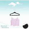 imageBAGAIL Kids Velvet Hangers 11 Inches Childrens Clothes Hangers NonSlip Baby Hangers for InfantToddler Ivory50packBlack