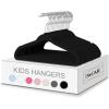 imageBAGAIL Kids Velvet Hangers 11 Inches Childrens Clothes Hangers NonSlip Baby Hangers for InfantToddler Ivory50packBlack