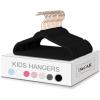 imageBAGAIL Kids Velvet Hangers 11 Inches Childrens Clothes Hangers NonSlip Baby Hangers for InfantToddler Ivory50packBlackRose Gold