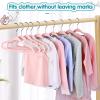 imageBAGAIL Kids Velvet Hangers 11 Inches Childrens Clothes Hangers NonSlip Baby Hangers for InfantToddler Ivory50packBlush Pink