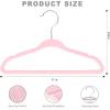 imageBAGAIL Kids Velvet Hangers 11 Inches Childrens Clothes Hangers NonSlip Baby Hangers for InfantToddler Ivory50packBlush Pink