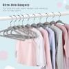 imageBAGAIL Kids Velvet Hangers 11 Inches Childrens Clothes Hangers NonSlip Baby Hangers for InfantToddler Ivory50packGray