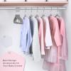 imageBAGAIL Kids Velvet Hangers 11 Inches Childrens Clothes Hangers NonSlip Baby Hangers for InfantToddler Ivory50packGray