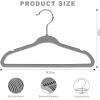 imageBAGAIL Kids Velvet Hangers 11 Inches Childrens Clothes Hangers NonSlip Baby Hangers for InfantToddler Ivory50packGray