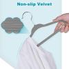 imageBAGAIL Kids Velvet Hangers 11 Inches Childrens Clothes Hangers NonSlip Baby Hangers for InfantToddler Ivory50packGray