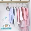 imageBAGAIL Kids Velvet Hangers 11 Inches Childrens Clothes Hangers NonSlip Baby Hangers for InfantToddler Ivory50packGreyRose Gold