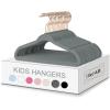 imageBAGAIL Kids Velvet Hangers 11 Inches Childrens Clothes Hangers NonSlip Baby Hangers for InfantToddler Ivory50packGreyRose Gold