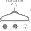 imageBAGAIL Kids Velvet Hangers 11 Inches Childrens Clothes Hangers NonSlip Baby Hangers for InfantToddler Ivory50packGreyRose Gold