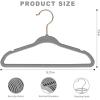 imageBAGAIL Kids Velvet Hangers 11 Inches Childrens Clothes Hangers NonSlip Baby Hangers for InfantToddler Ivory50packGreyRose Gold
