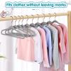 imageBAGAIL Kids Velvet Hangers 11 Inches Childrens Clothes Hangers NonSlip Baby Hangers for InfantToddler Ivory50packGreyRose Gold
