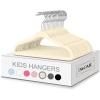 imageBAGAIL Kids Velvet Hangers 11 Inches Childrens Clothes Hangers NonSlip Baby Hangers for InfantToddler Ivory50packIvory