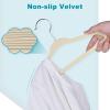 imageBAGAIL Kids Velvet Hangers 11 Inches Childrens Clothes Hangers NonSlip Baby Hangers for InfantToddler Ivory50packIvory