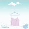 imageBAGAIL Kids Velvet Hangers 11 Inches Childrens Clothes Hangers NonSlip Baby Hangers for InfantToddler Ivory50packLight Blue
