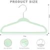 imageBAGAIL Kids Velvet Hangers 11 Inches Childrens Clothes Hangers NonSlip Baby Hangers for InfantToddler Ivory50packLimecream