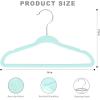 imageBAGAIL Kids Velvet Hangers 11 Inches Childrens Clothes Hangers NonSlip Baby Hangers for InfantToddler Ivory50packMint