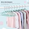 imageBAGAIL Kids Velvet Hangers 11 Inches Childrens Clothes Hangers NonSlip Baby Hangers for InfantToddler Ivory50packMint