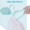 imageBAGAIL Kids Velvet Hangers 11 Inches Childrens Clothes Hangers NonSlip Baby Hangers for InfantToddler Ivory50packMint