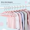 imageBAGAIL Kids Velvet Hangers 11 Inches Childrens Clothes Hangers NonSlip Baby Hangers for InfantToddler Ivory50packPink