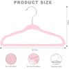 imageBAGAIL Kids Velvet Hangers 11 Inches Childrens Clothes Hangers NonSlip Baby Hangers for InfantToddler Ivory50packPink