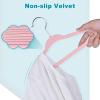 imageBAGAIL Kids Velvet Hangers 11 Inches Childrens Clothes Hangers NonSlip Baby Hangers for InfantToddler Ivory50packPink