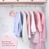 imageBAGAIL Kids Velvet Hangers 11 Inches Childrens Clothes Hangers NonSlip Baby Hangers for InfantToddler Ivory50packPink