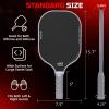 imageBAGAIL Pickleball Paddles USAPA Approved Fiberglass Surface Pickleball Set Lightweight Pickle Ball Rackets with 4 Balls 1 Bag Designed in California for Traction and StabilityGray