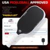 imageBAGAIL Pickleball Paddles USAPA Approved Fiberglass Surface Pickleball Set Lightweight Pickle Ball Rackets with 4 Balls 1 Bag Designed in California for Traction and StabilityWhite