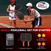 imageBAGAIL Pickleball Paddles USAPA Approved Fiberglass Surface Pickleball Set Lightweight Pickle Ball Rackets with 4 Balls 1 Bag Designed in California for Traction and StabilityOrange