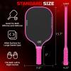 imageBAGAIL Pickleball Paddles USAPA Approved Fiberglass Surface Pickleball Set Lightweight Pickle Ball Rackets with 4 Balls 1 Bag Designed in California for Traction and StabilityPink