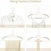 imageBAGAIL Plastic Hangers 50 Pack with NonSlip Design02 Inches Thick 360Swivel Hook Space Saving Organizer for Bedroom ClosetShirtsPantsWhite S ShapedBeige