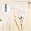 imageBAGAIL Plastic Hangers 50 Pack with NonSlip Design02 Inches Thick 360Swivel Hook Space Saving Organizer for Bedroom ClosetShirtsPantsWhite S ShapedBeige