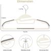 imageBAGAIL Plastic Hangers 50 Pack with NonSlip Design02 Inches Thick 360Swivel Hook Space Saving Organizer for Bedroom ClosetShirtsPantsWhite S ShapedBeige