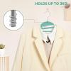 imageBAGAIL Plastic Hangers 50 Pack with NonSlip Design02 Inches Thick 360Swivel Hook Space Saving Organizer for Bedroom ClosetShirtsPantsWhite S ShapedDusty Blue