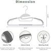 imageBAGAIL Plastic Hangers 50 Pack with NonSlip Design02 Inches Thick 360Swivel Hook Space Saving Organizer for Bedroom ClosetShirtsPantsWhite S ShapedGray