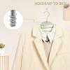 imageBAGAIL Plastic Hangers 50 Pack with NonSlip Design02 Inches Thick 360Swivel Hook Space Saving Organizer for Bedroom ClosetShirtsPantsWhite S ShapedMatcha Green