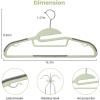 imageBAGAIL Plastic Hangers 50 Pack with NonSlip Design02 Inches Thick 360Swivel Hook Space Saving Organizer for Bedroom ClosetShirtsPantsWhite S ShapedMatcha Green