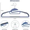 imageBAGAIL Plastic Hangers 50 Pack with NonSlip Design02 Inches Thick 360Swivel Hook Space Saving Organizer for Bedroom ClosetShirtsPantsWhite S ShapedNavy