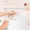 imageBAGAIL Plastic Hangers 50 Pack with NonSlip Design02 Inches Thick 360Swivel Hook Space Saving Organizer for Bedroom ClosetShirtsPantsWhite S ShapedPink