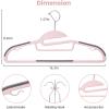 imageBAGAIL Plastic Hangers 50 Pack with NonSlip Design02 Inches Thick 360Swivel Hook Space Saving Organizer for Bedroom ClosetShirtsPantsWhite S ShapedPink