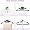 imageBAGAIL Plastic Hangers 50 Pack with NonSlip Design02 Inches Thick 360Swivel Hook Space Saving Organizer for Bedroom ClosetShirtsPantsWhite S ShapedPurple