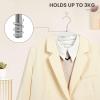 imageBAGAIL Plastic Hangers 50 Pack with NonSlip Design02 Inches Thick 360Swivel Hook Space Saving Organizer for Bedroom ClosetShirtsPantsWhite S ShapedWhite