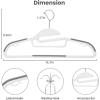 imageBAGAIL Plastic Hangers 50 Pack with NonSlip Design02 Inches Thick 360Swivel Hook Space Saving Organizer for Bedroom ClosetShirtsPantsWhite S ShapedWhite