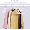 imageBAGAIL Velvet HangersWhiteRose Gold Non Slip 360 Degree Swivel Hook Strong and Durable Clothes Hangers for Coats Suit Shirt Dress Pants ampamp Dress ClothesWhiteRose Gold 30 Pack