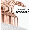 imageBAGAIL Velvet HangersWhiteRose Gold Non Slip 360 Degree Swivel Hook Strong and Durable Clothes Hangers for Coats Suit Shirt Dress Pants ampamp Dress ClothesWhiteRose Gold 30 Pack