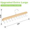 imageBAGAIL Wooden Belt Hanger Space Saving Belt Rack with 20 Rotatable Hooks 360 Degree Rotating Belt Holder Men Belts Organizer for Tie Belt Scarf 2PackNaturalNatural