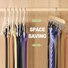 imageBAGAIL Wooden Belt Hanger Space Saving Belt Rack with 20 Rotatable Hooks 360 Degree Rotating Belt Holder Men Belts Organizer for Tie Belt Scarf 2PackNaturalNatural